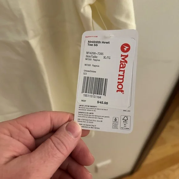 Marmot Off-White Tee - Picture 5 of 6